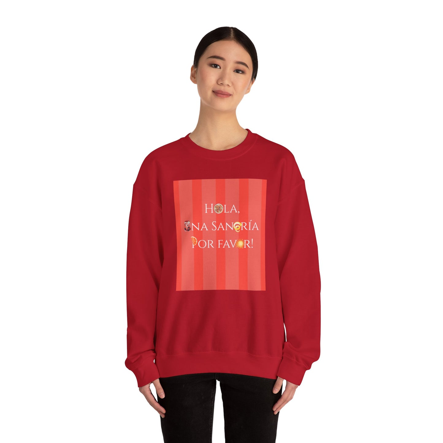 Spain-Inspired Sangría Summer Striped T-Shirt, Graphic Crewneck Sweatshirt With Spanish Vibes