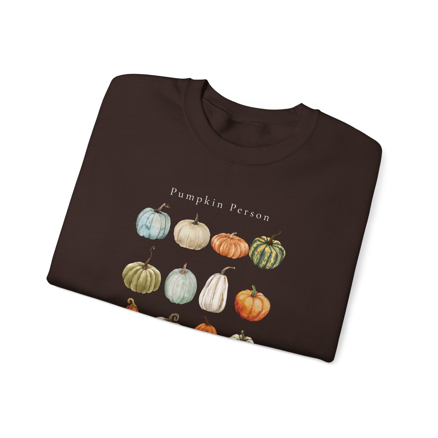 Pumpkin Person-Fall & Autumn-Inspired Pumpkin-Vibes Theme Crew Neck Graphic Sweatshirt