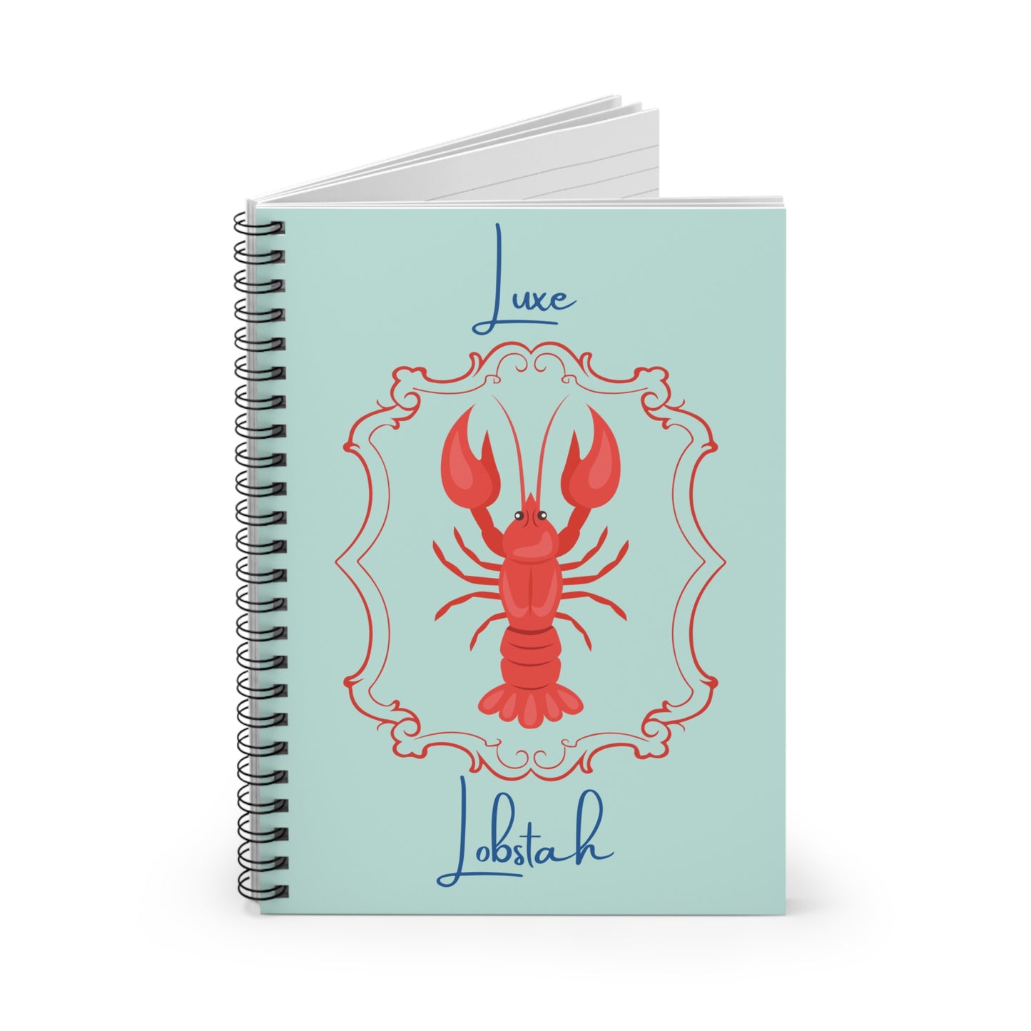 Luxe Lobstah- Journal and Spiral Notebook - Lobster, Nautical, Coastal Summer Notebook