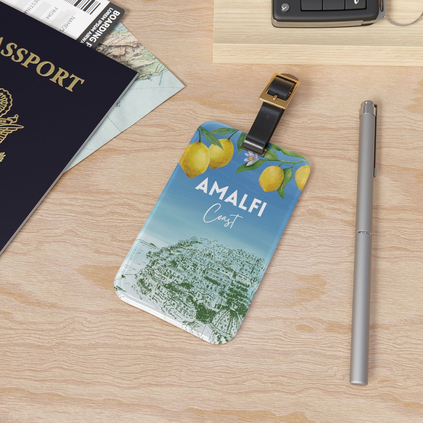Italian Amalfi Coast Travel Luggage Tag - Perfect for Vacation, Summer Travel, Italy Lovers, Summer Gift, Wanderlust Essentials