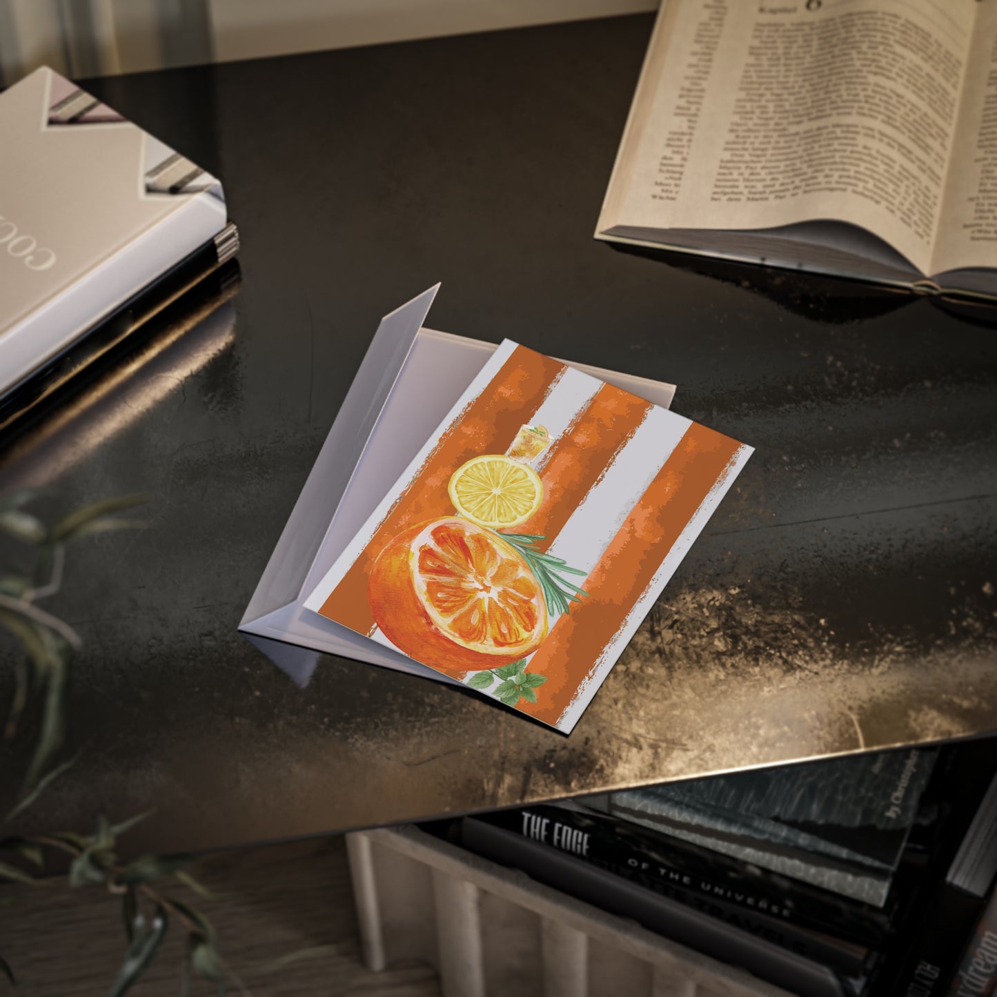 Apertivo Escape Euro Summer Drinks Notecard - Porto Tonico