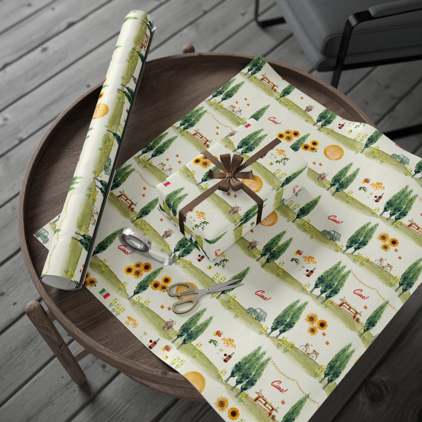 Tuscan Italy Summer Wrapping Paper Gift Wrap