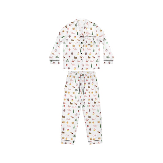 Italian Christmas Holidays Women's Satin Pajamas
