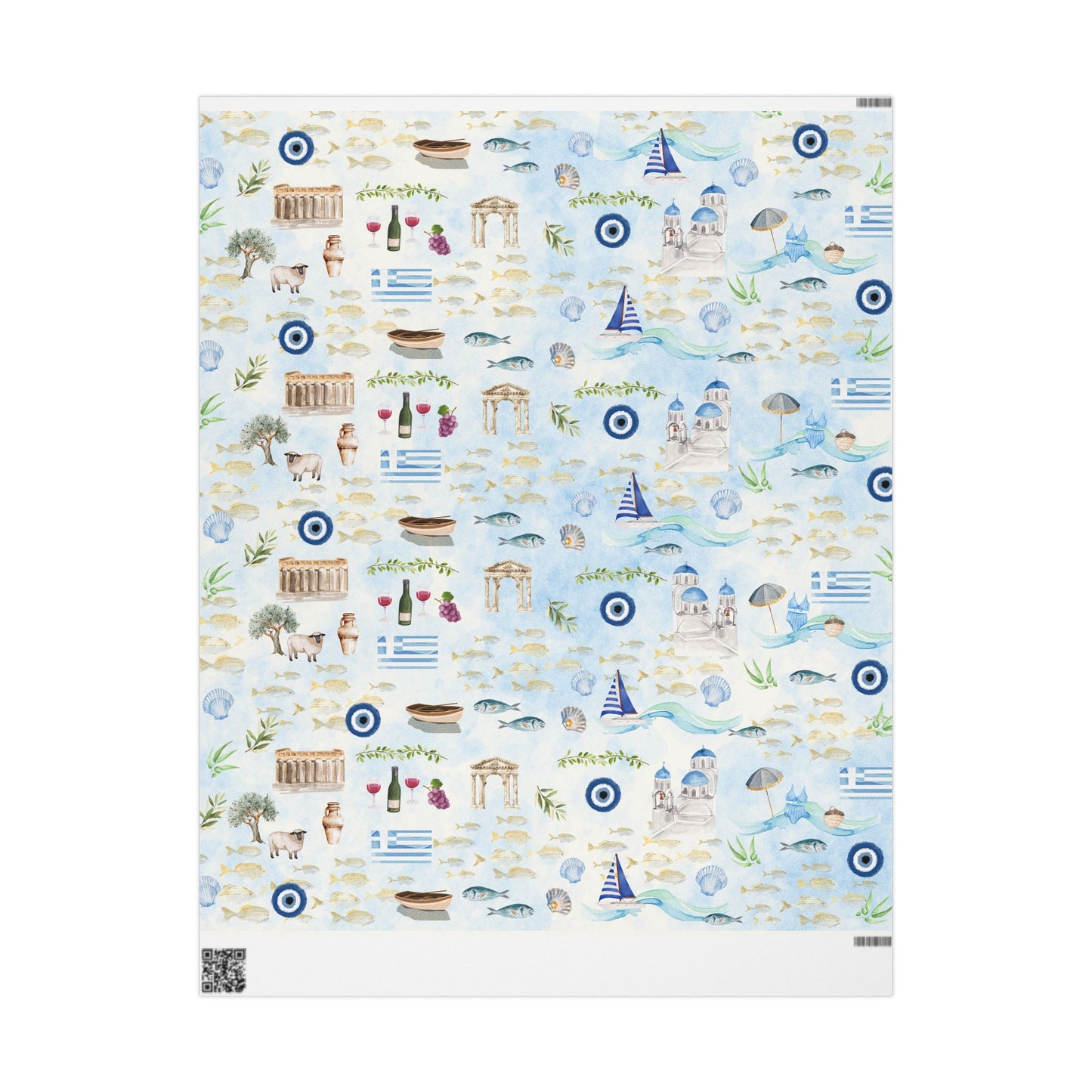 Greek Summer Wrapping Paper Gift Wrap