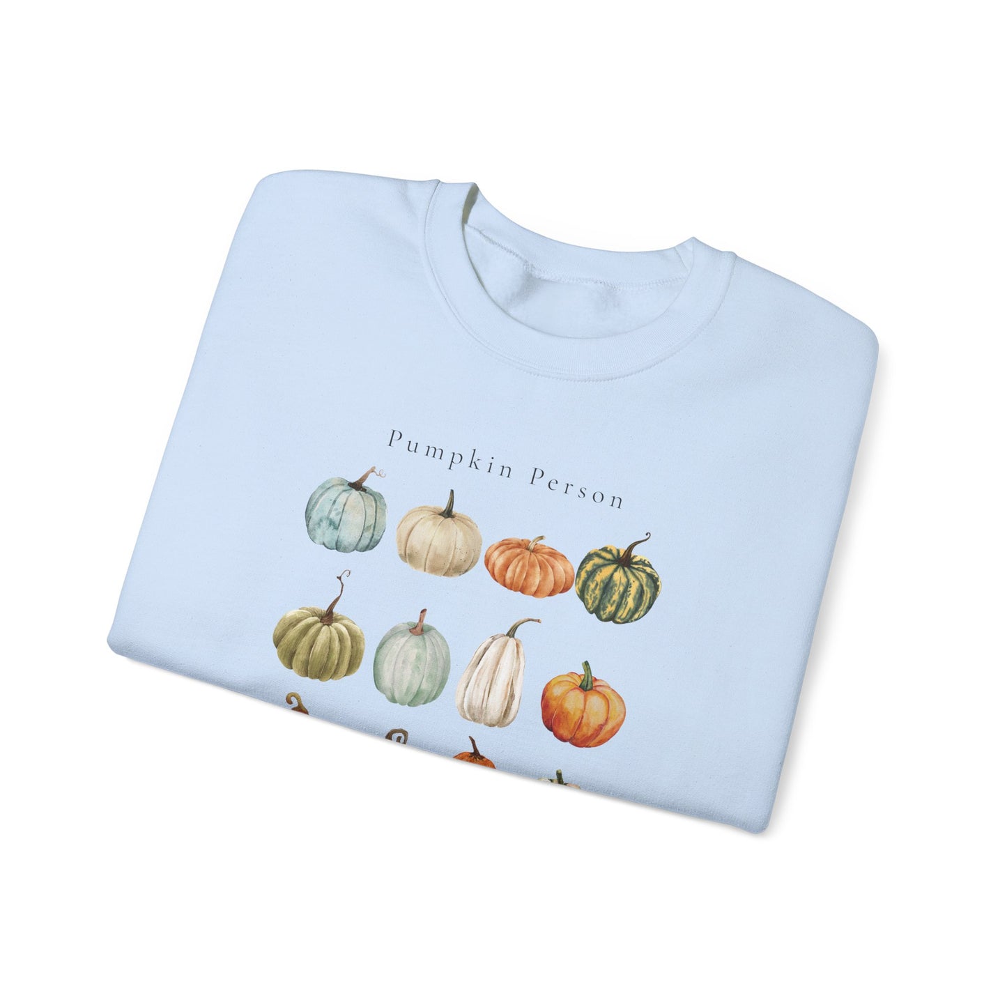 Pumpkin Person-Fall & Autumn-Inspired Pumpkin-Vibes Theme Crew Neck Graphic Sweatshirt