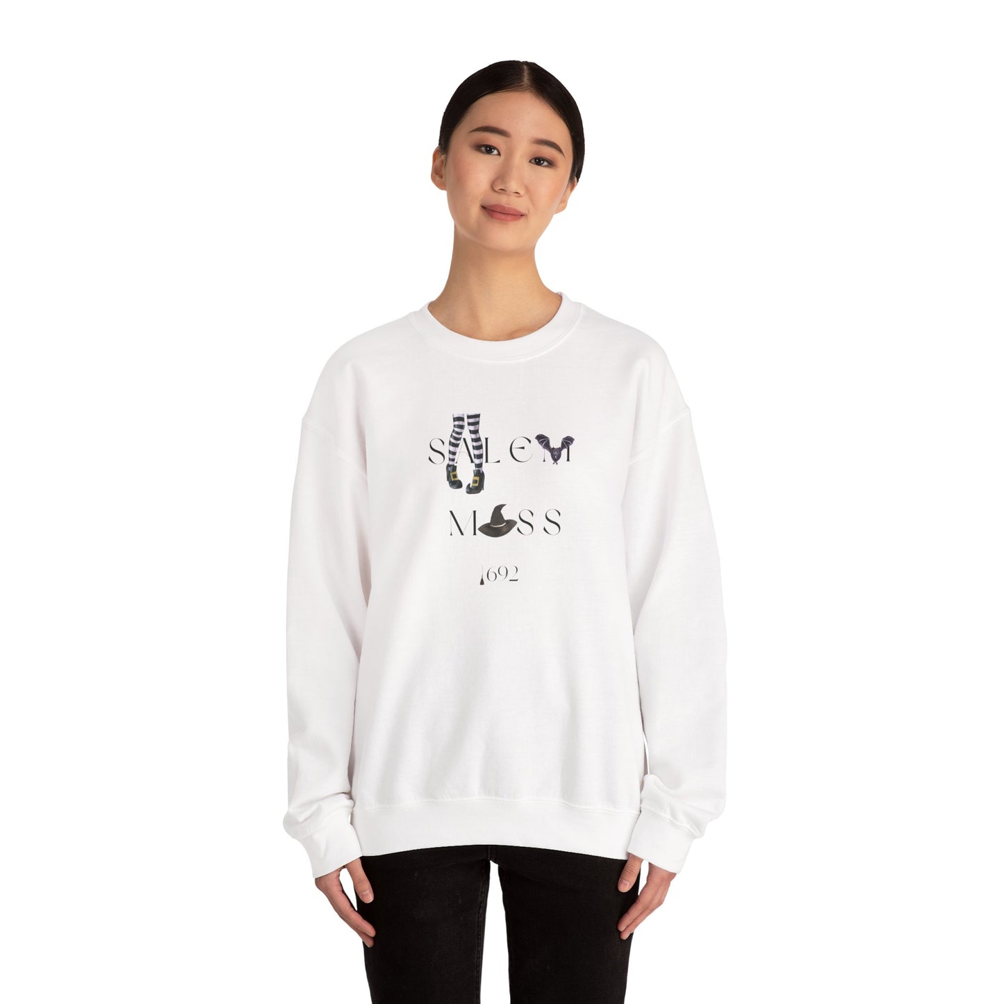 Salem Mass 1692- Witch and Halloween-Inspired Graphic Crewneck Sweatshirt
