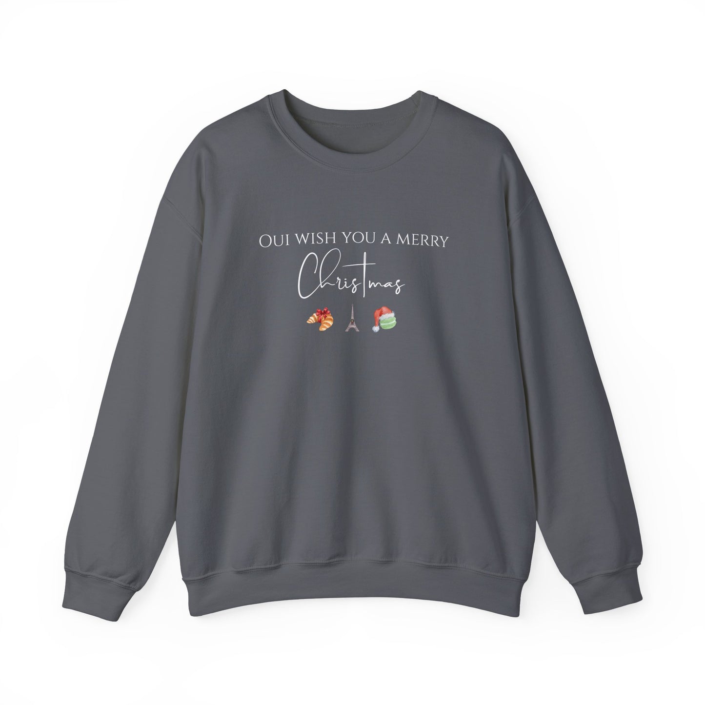 Oui Wish You a Merry Christmas-Paris France Inspired Sweatshirt