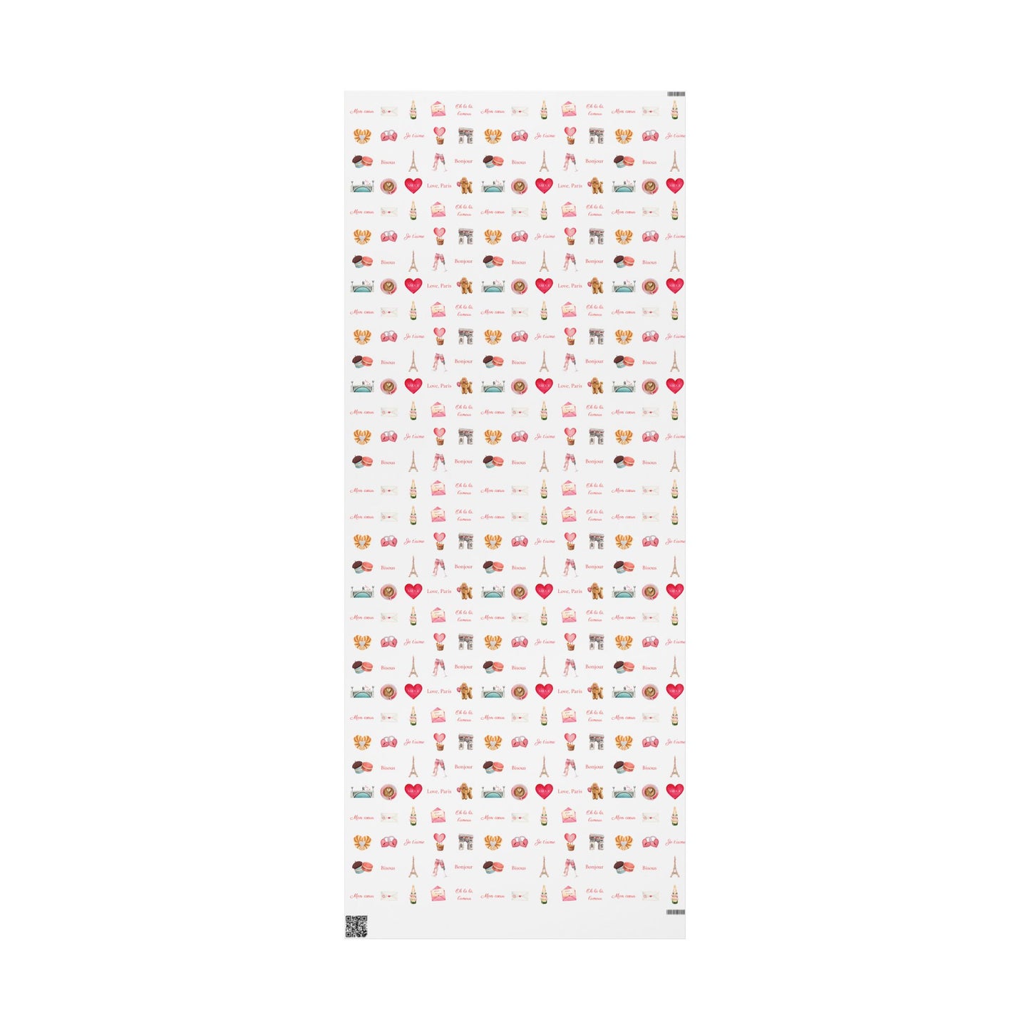 Paris Themed Valentines Day Whimsical Wrapping Paper
