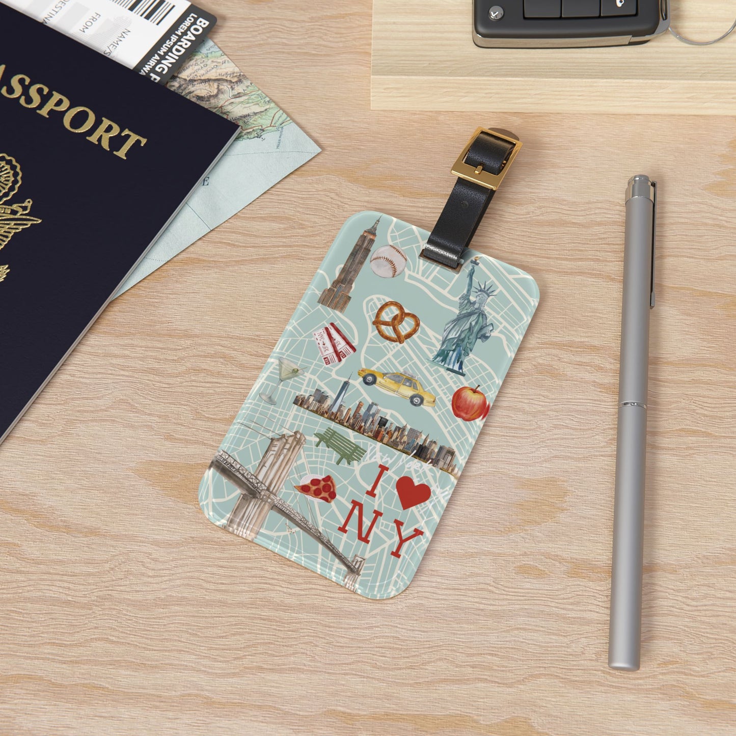 New York City Acrylic Travel Luggage Tag - NYC, Group, Travel Gift