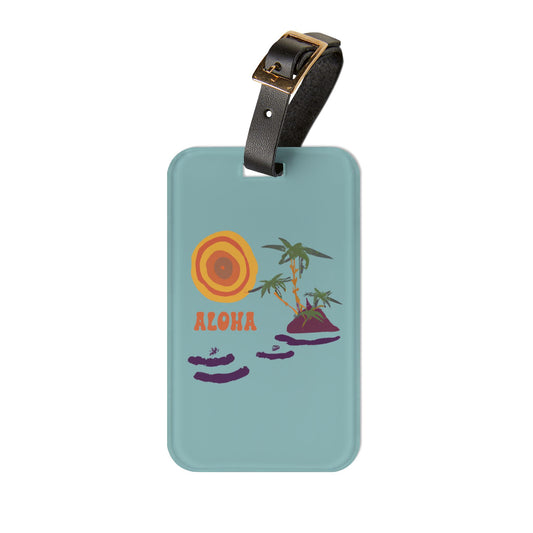 Hawaiian Inspired Aloha Travel Luggage Tag - Perfect for Vacation, Summer Travel,  Hawaiian Cruise, Summer Gift, Wanderlust Essentials