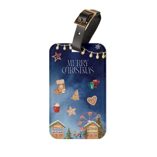 Christmas Market Travel Acrylic Luggage Tag