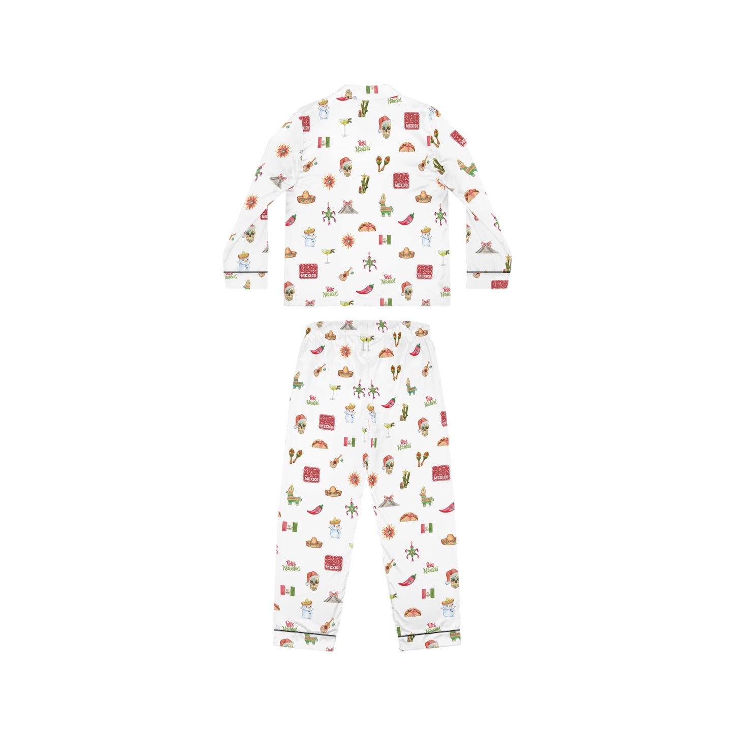 Mexico Christmas Holidays Women's Satin Pajamas