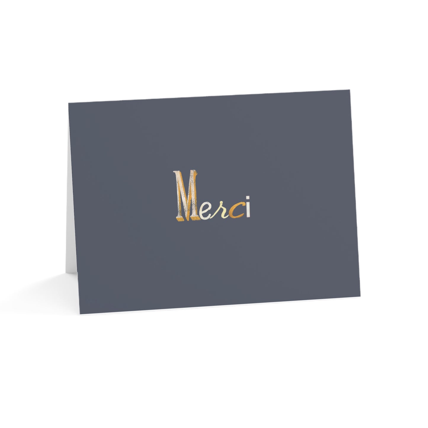 Merci -Thank You Greeting Card, French Parisian Typography