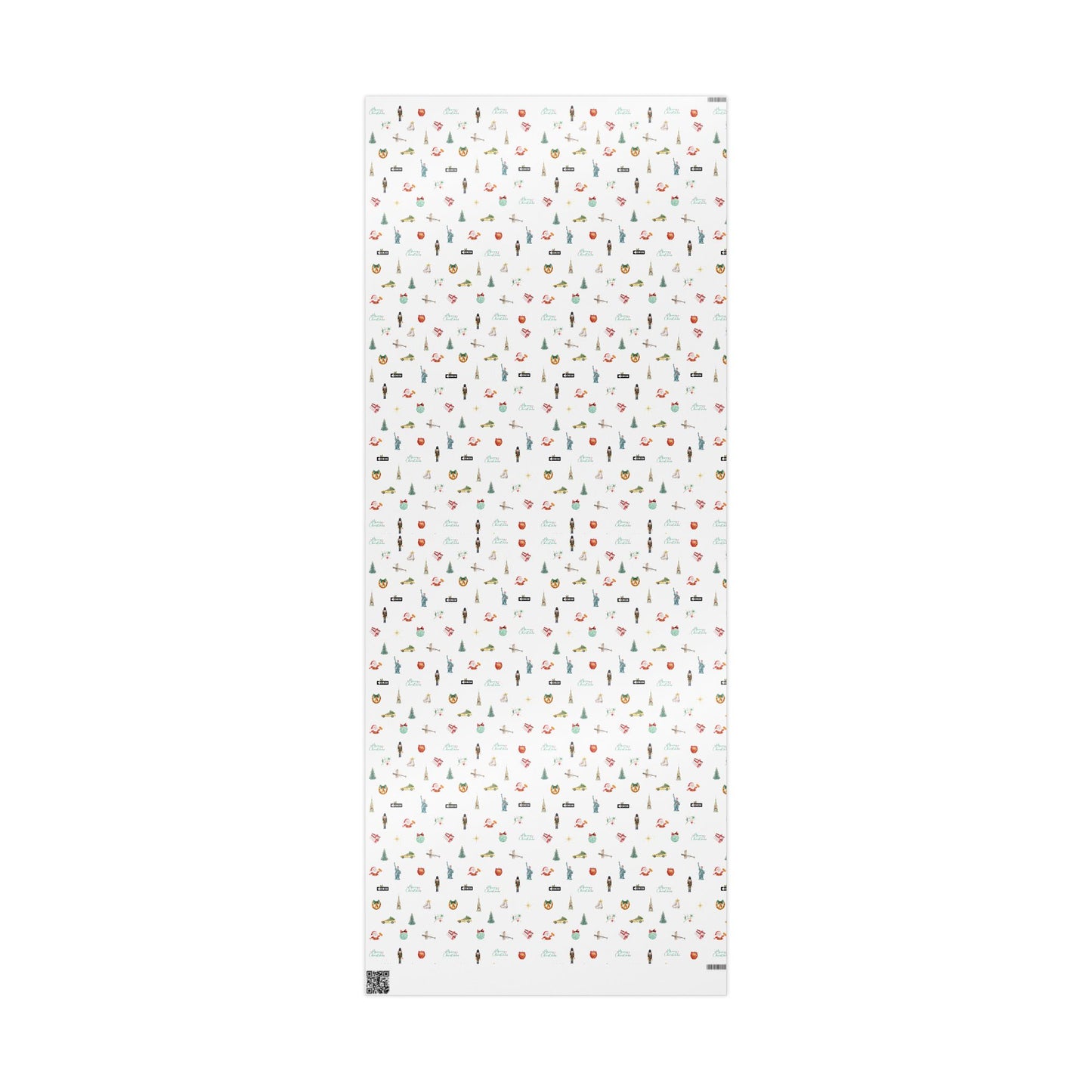 New York City Themed Christmas Festive Whimsical Wrapping Paper For Holiday, Christmas Gifts