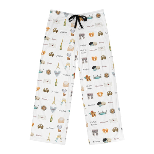 Men's Paris Valentines Day Inspired Pajama Pants