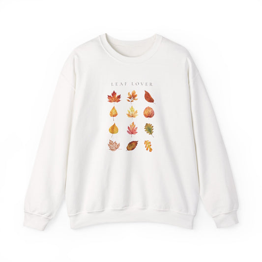 Leaf Lover-Fall & Autumn Vibes  Foliage-Inspired Leaf Peeping Theme Crew Neck Graphic Sweatshirt