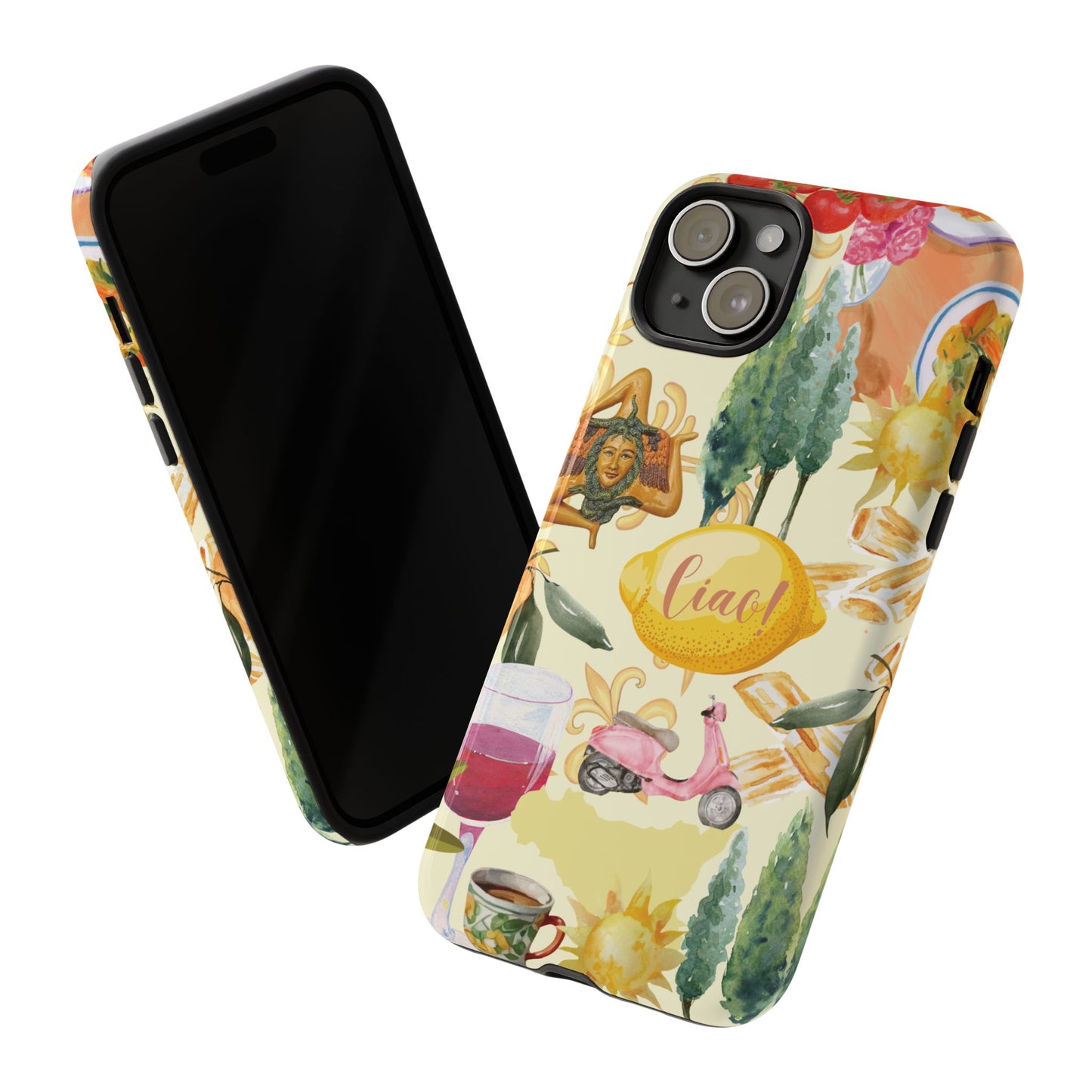 Sicilian Summer Phone Case, Summer Vibes, Italian Sicily Scene, Colorful Tough Case Phone Cover