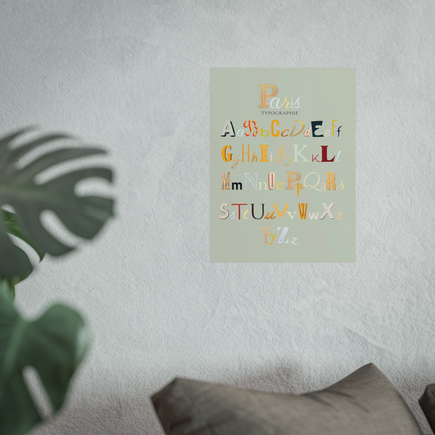 Paris Typography Alphabet Poster | Fine Art Poster I Paris Gift