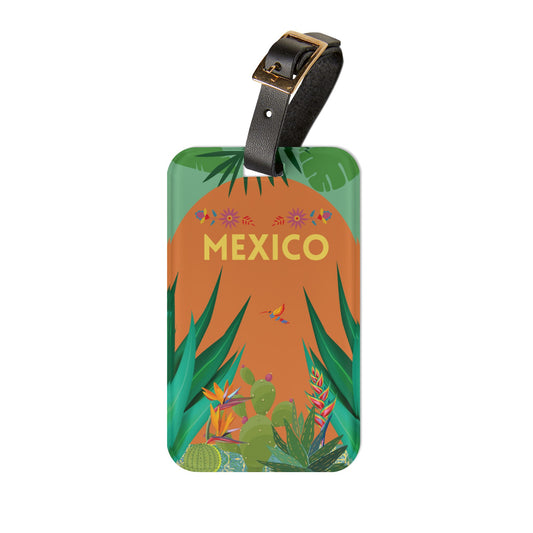 Mexico Colorful Travel Luggage Tag - Perfect for Vacation, Summer Travel, Gift, Group Travel