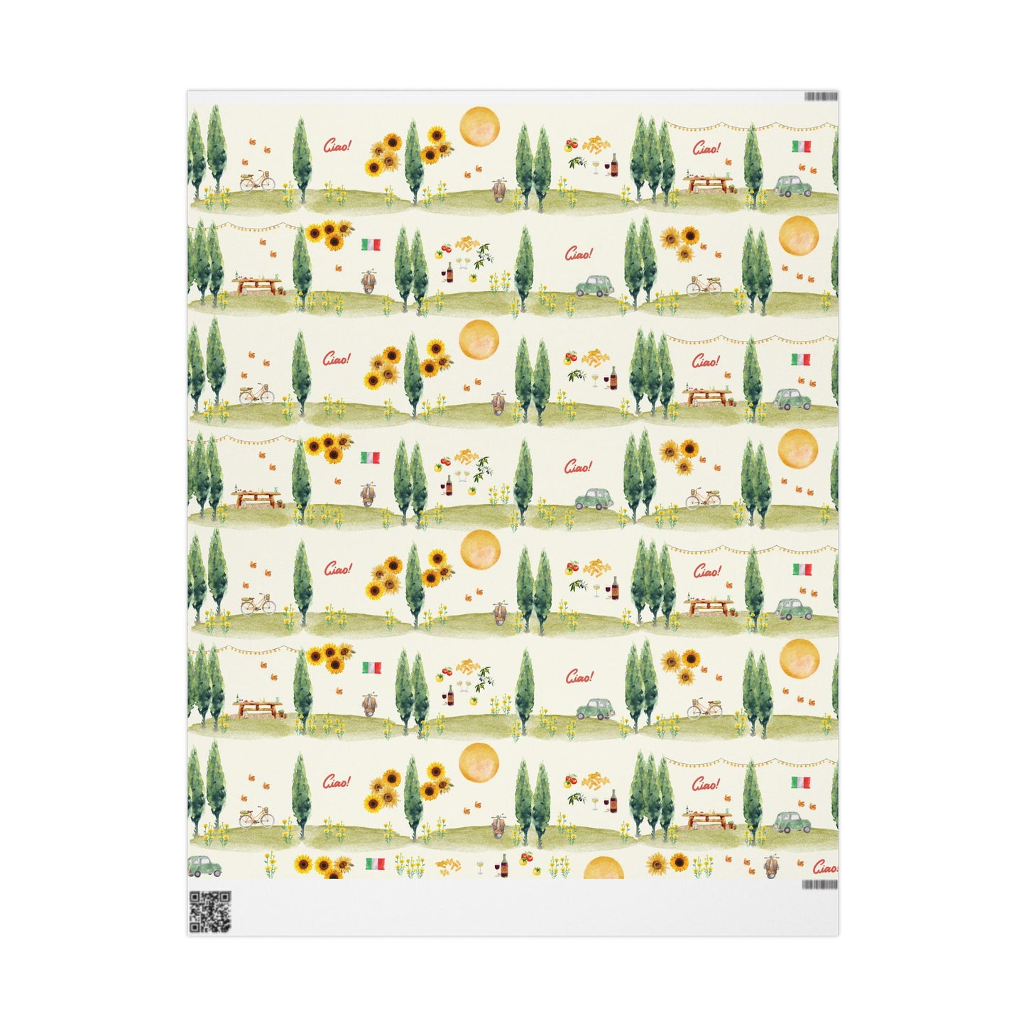 Tuscan Italy Summer Wrapping Paper Gift Wrap
