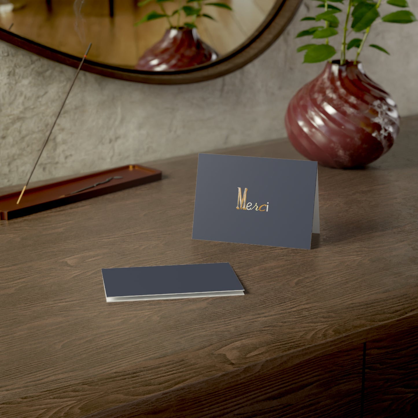 Merci -Thank You Greeting Card, French Parisian Typography