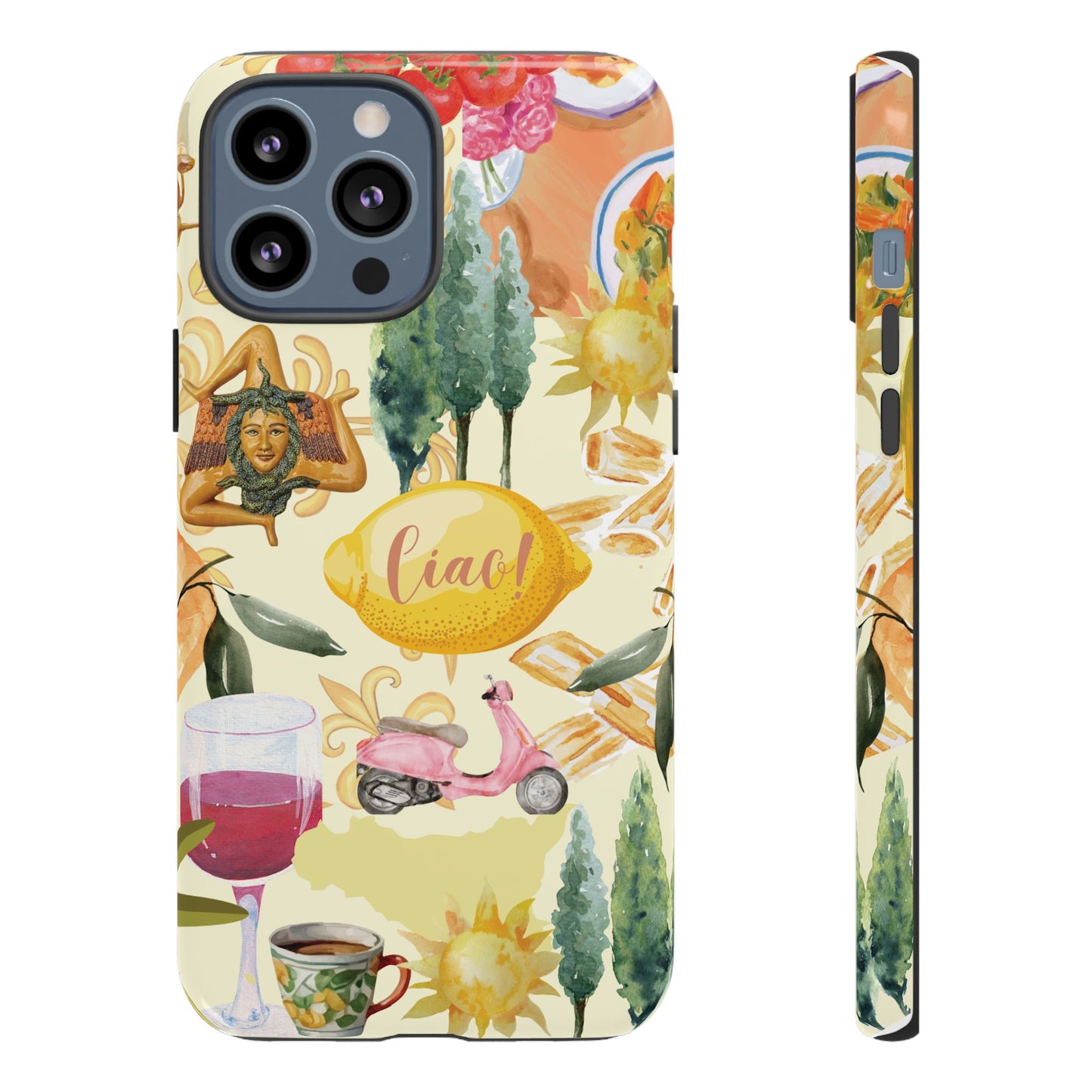 Sicilian Summer Phone Case, Summer Vibes, Italian Sicily Scene, Colorful Tough Case Phone Cover