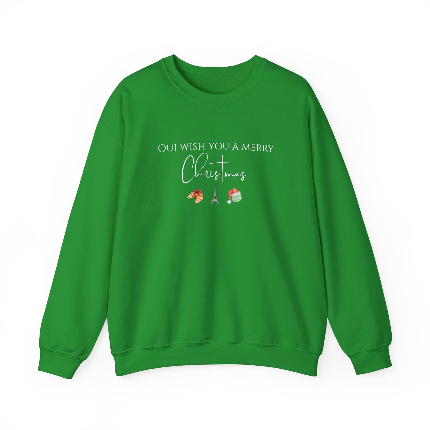 Oui Wish You a Merry Christmas-Paris France Inspired Sweatshirt
