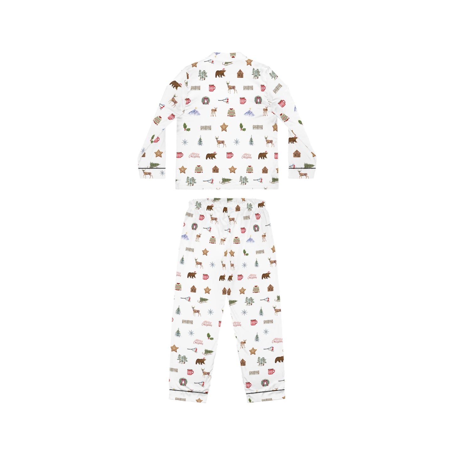 Mountain Christmas Holidays Women's Satin Pajamas