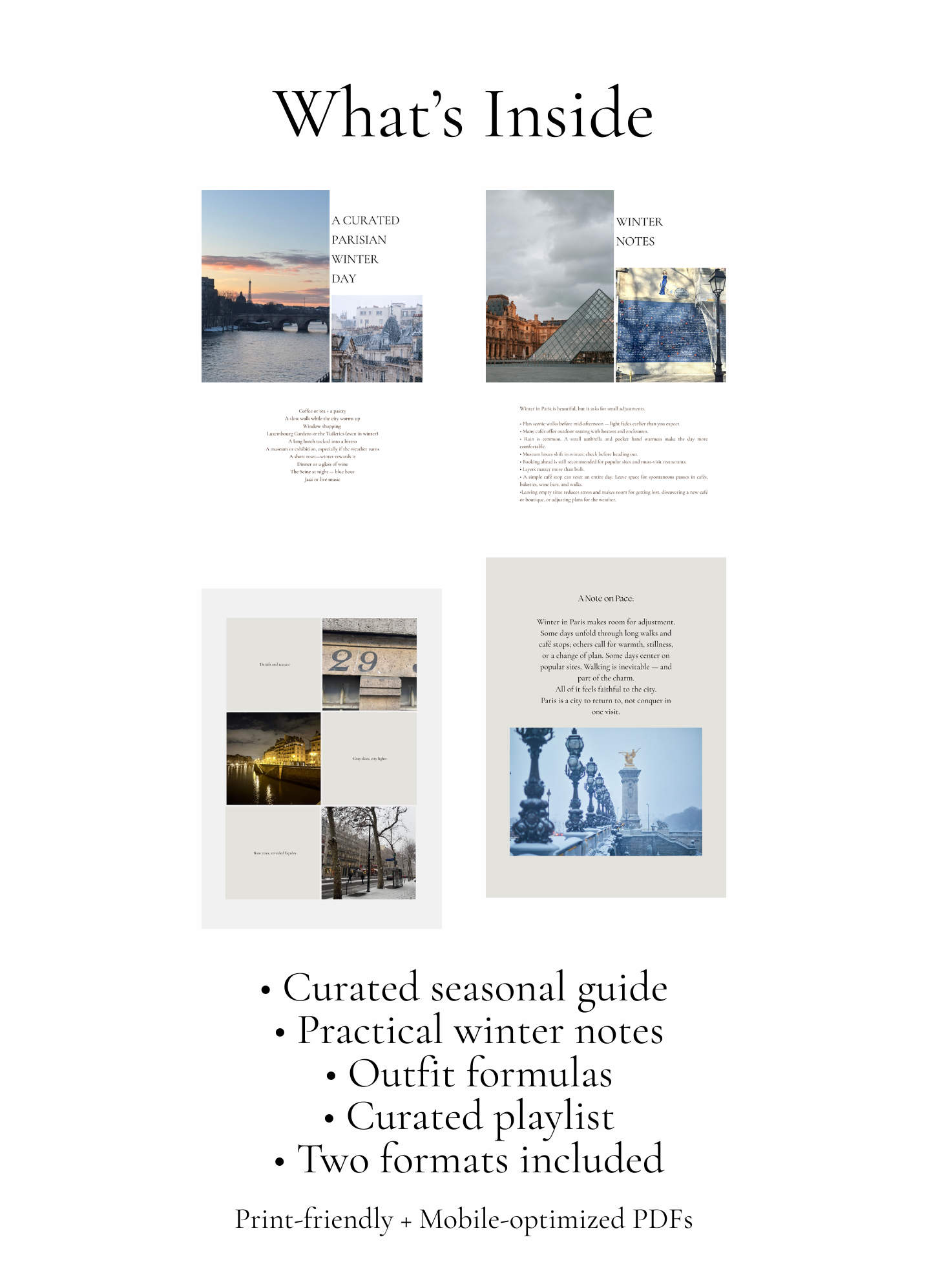 Paris in Winter — Curated Seasonal Companion